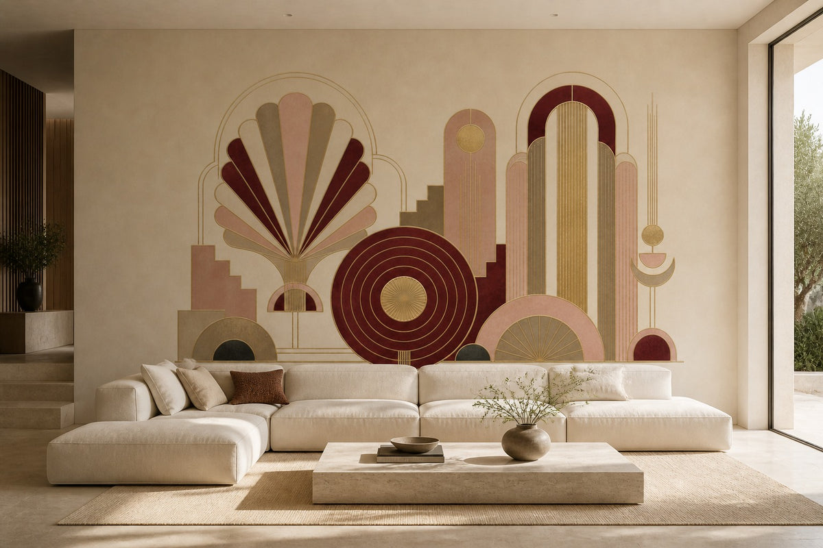 Art Deco Champagne Bar Wallpaper Mural product view