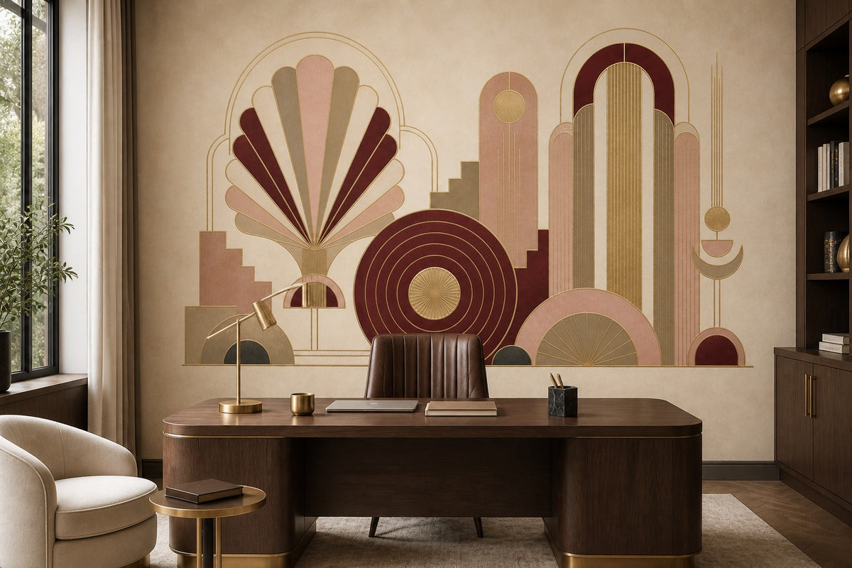 Art Deco Champagne Bar Wallpaper Mural product view