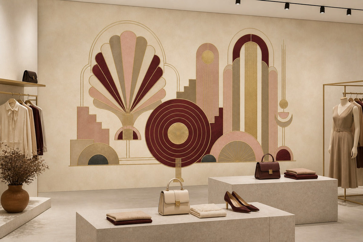 Art Deco Champagne Bar Wallpaper Mural product view