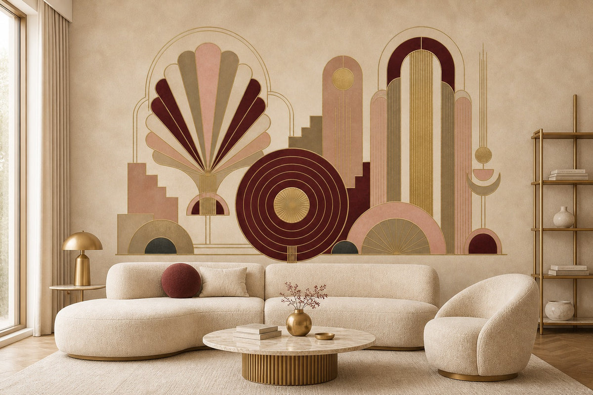 Art Deco Champagne Bar Wallpaper Mural product view