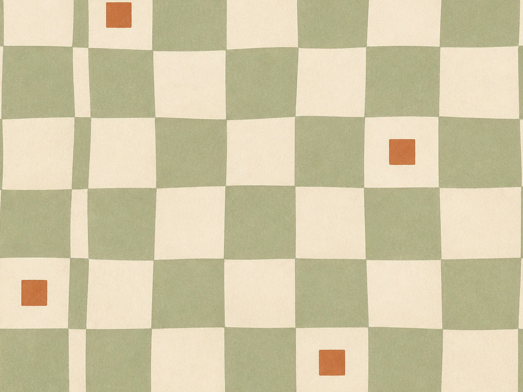 Sage Checkered Wallpaper Mural product view