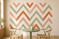 Sage Chevron Wallpaper Mural
