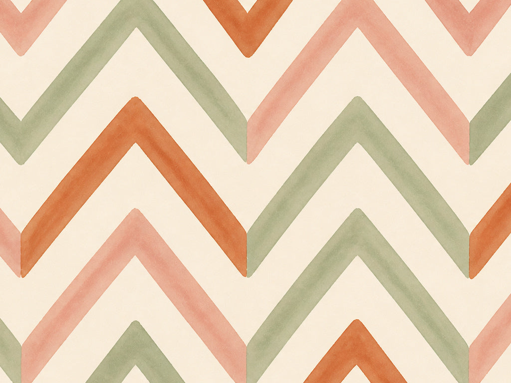 Sage Chevron Wallpaper Mural product view