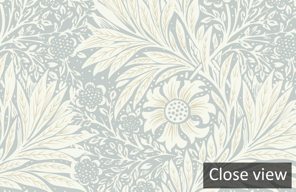 Elegant Vintage Floral Sage Green Wallpaper; detailed floral patterns; decorative wall cover design.