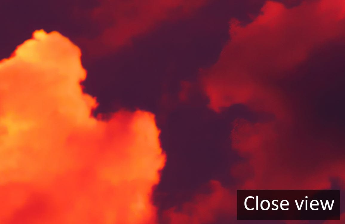 Red Ember Horizon Mural Wallpaper