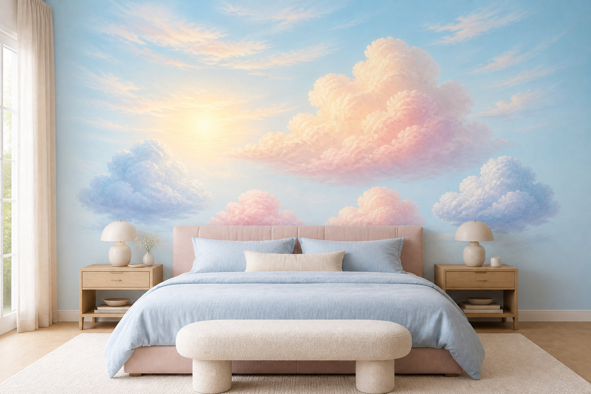 Blush Reading Nook Wallpaper Mural product view
