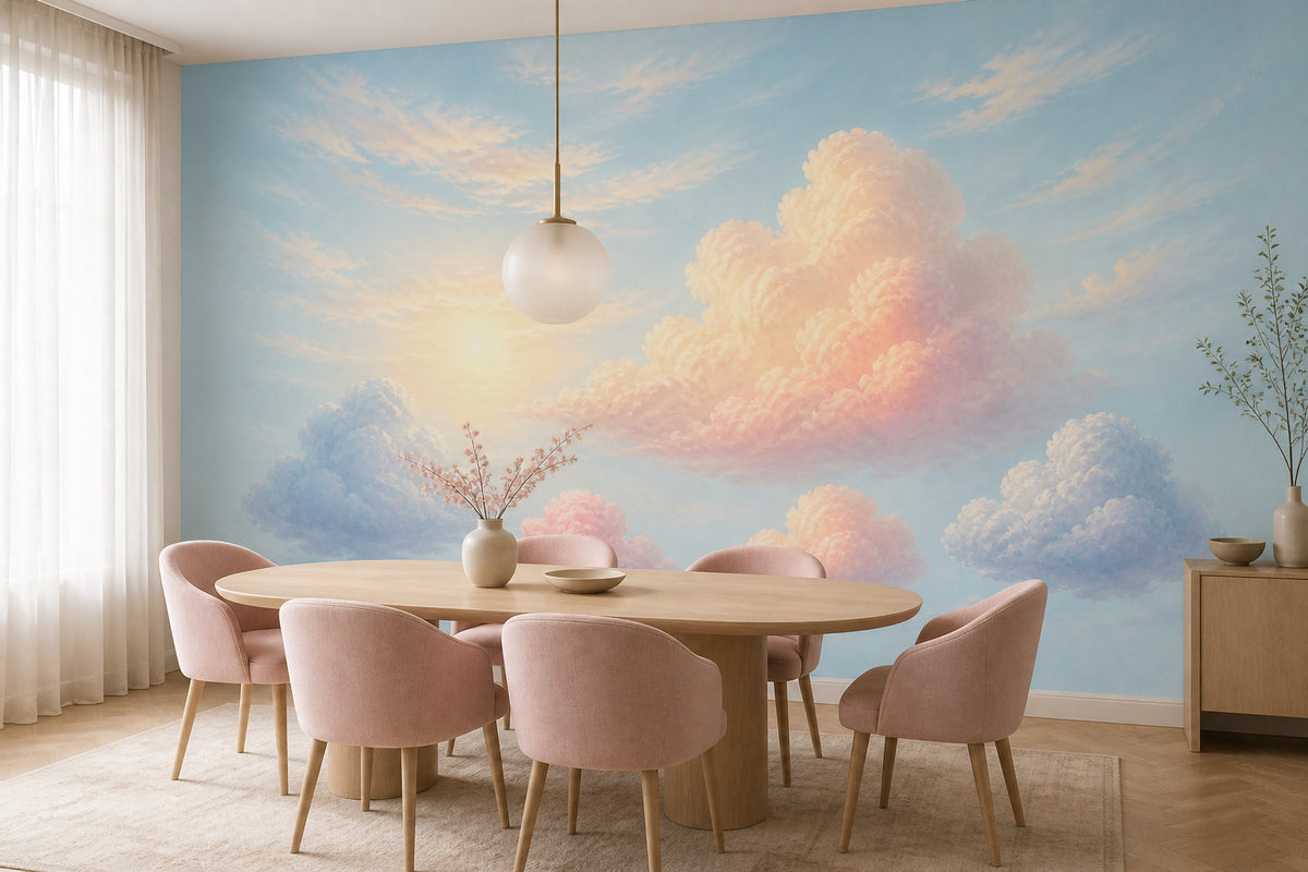 Blush Reading Nook Wallpaper Mural product view