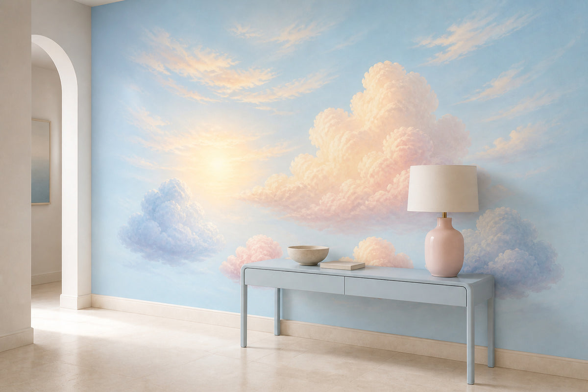 Blush Reading Nook Wallpaper Mural product view