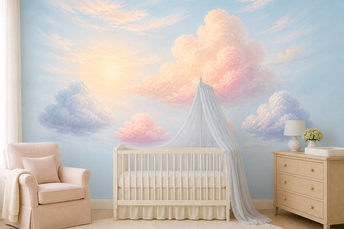 Blush Reading Nook Wallpaper Mural product view
