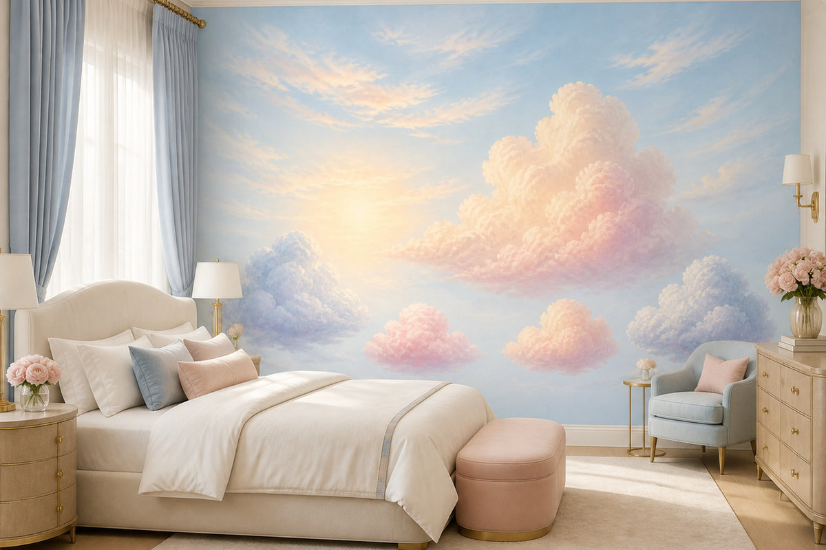 Blush Reading Nook Wallpaper Mural product view