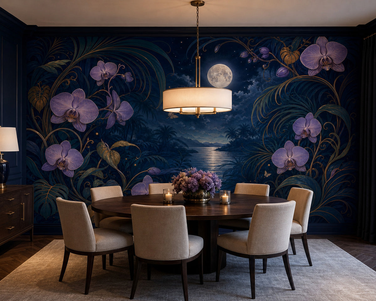 Cobalt Moon Wallpaper Mural product view