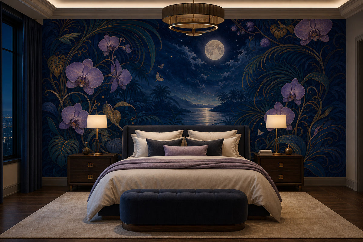Cobalt Moon Wallpaper Mural product view