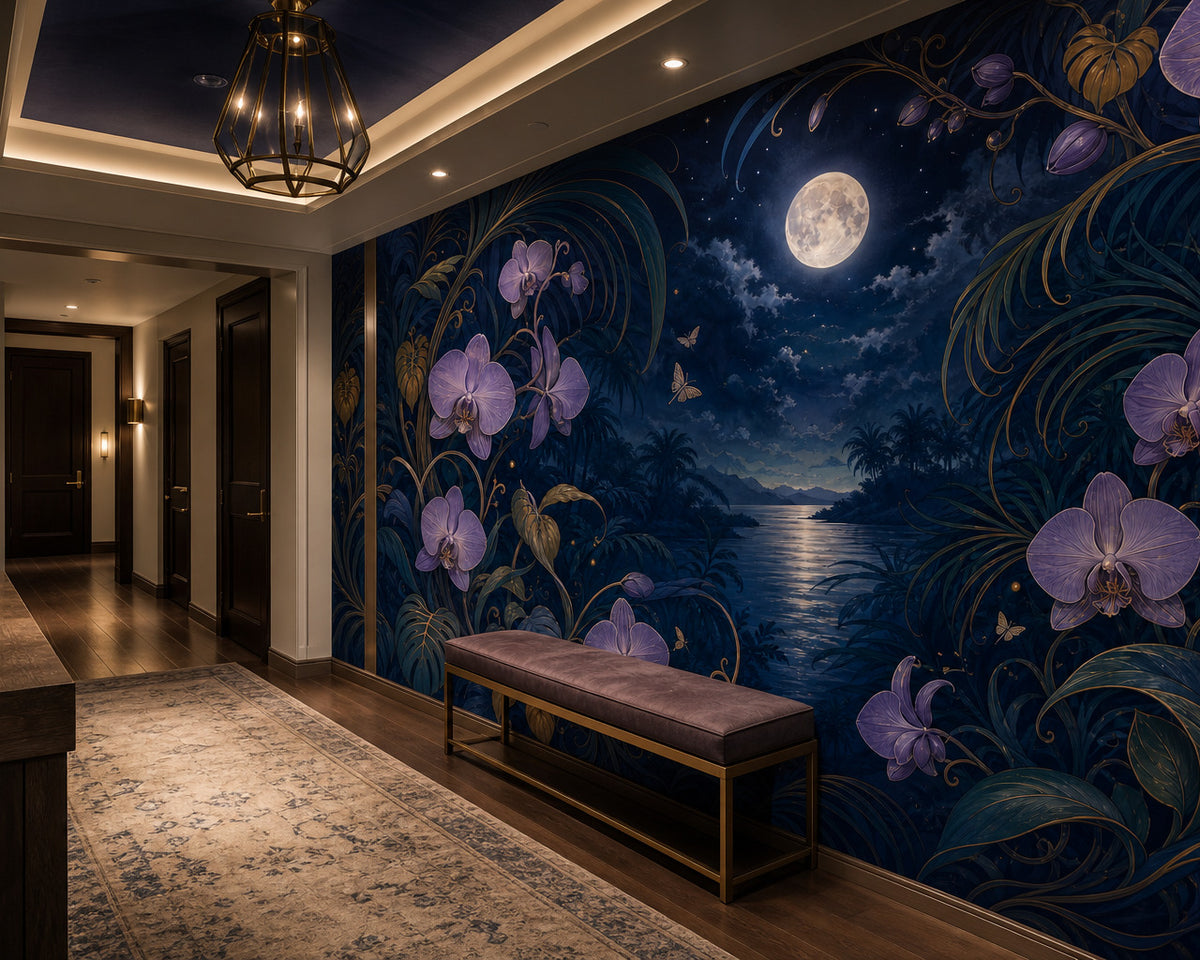 Cobalt Moon Wallpaper Mural product view