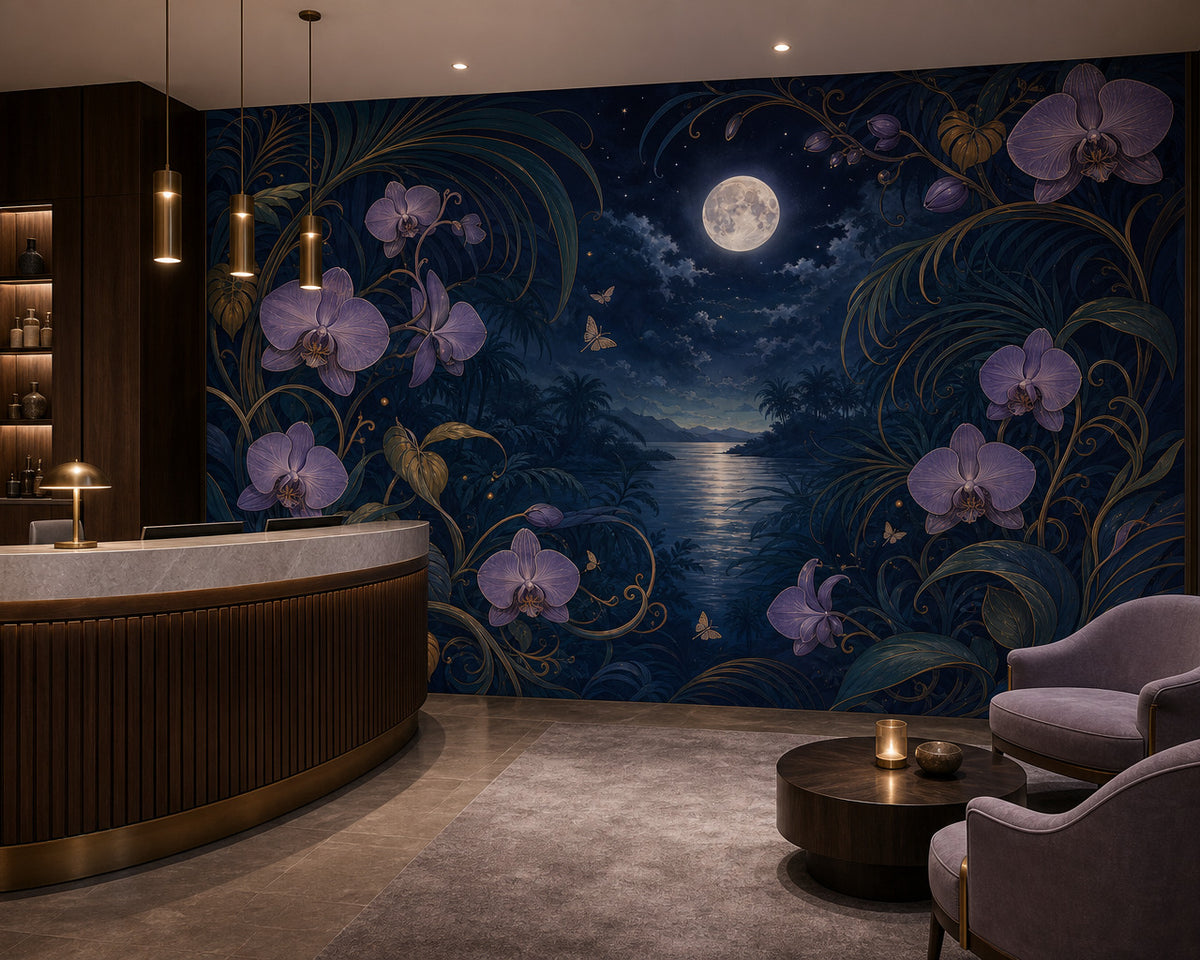 Cobalt Moon Wallpaper Mural product view