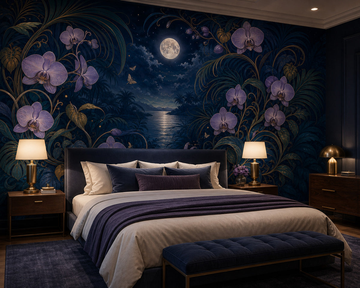 Cobalt Moon Wallpaper Mural product view