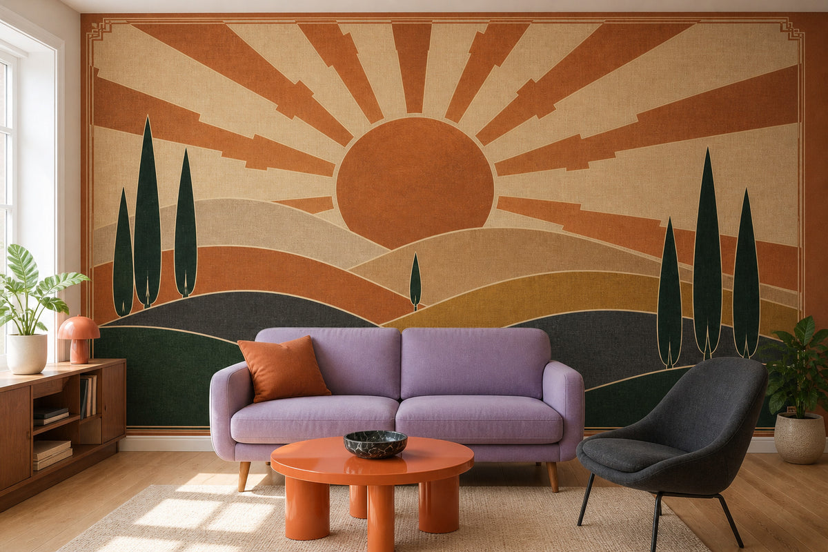 Copper Art Wallpaper Mural product view