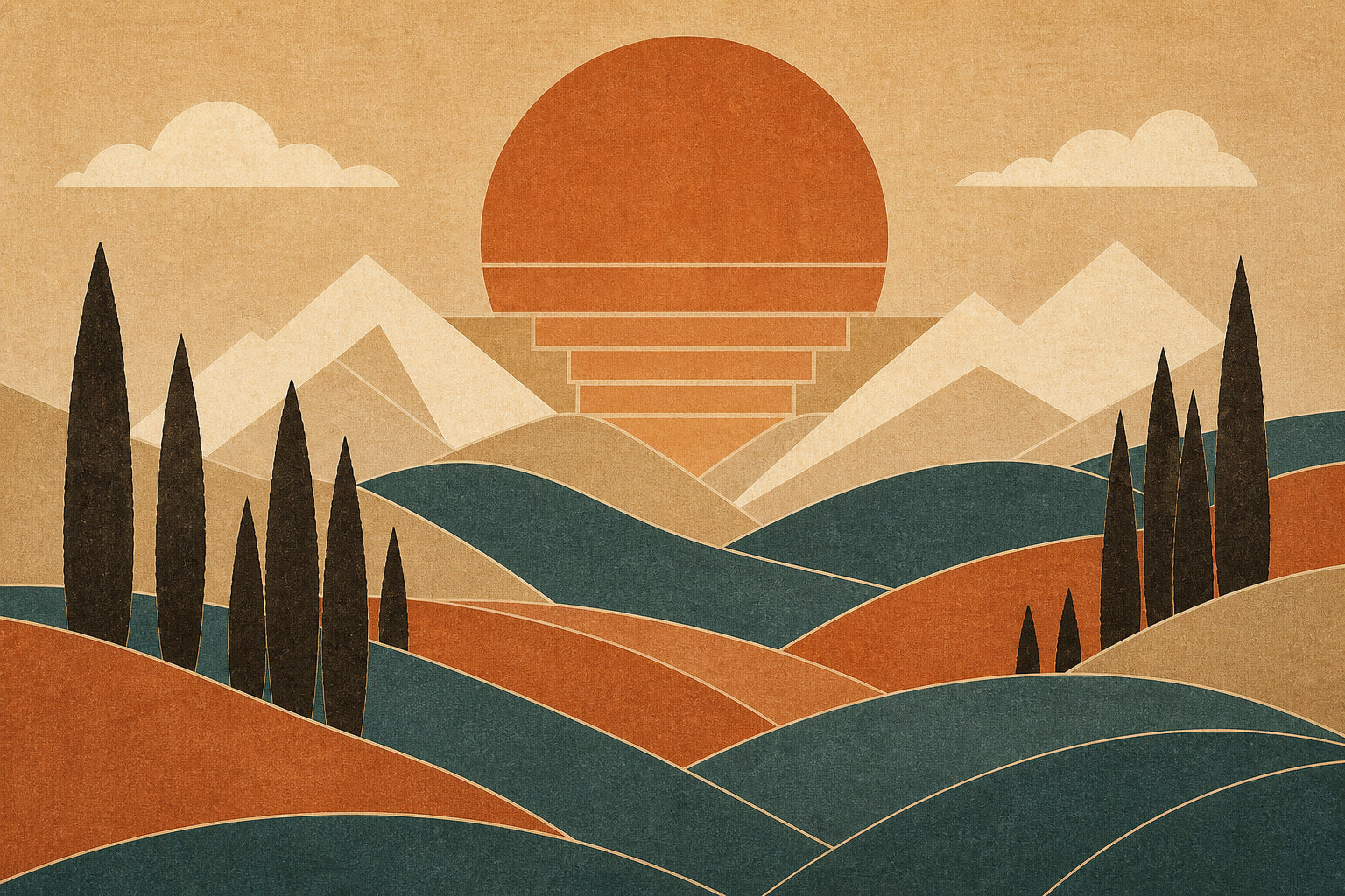 Copper Art Wallpaper Mural