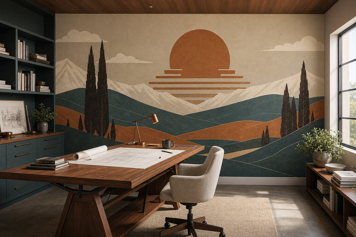 Copper Art Wallpaper Mural product view