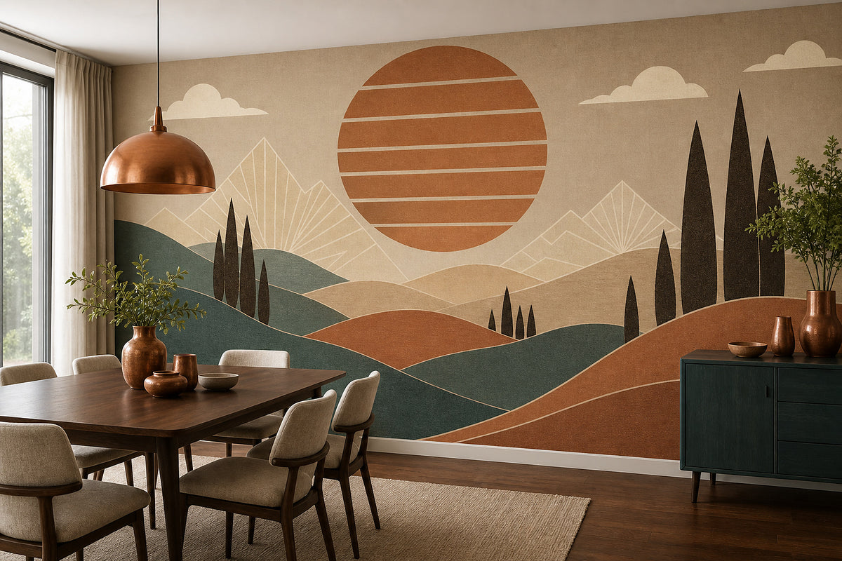 Copper Art Wallpaper Mural product view