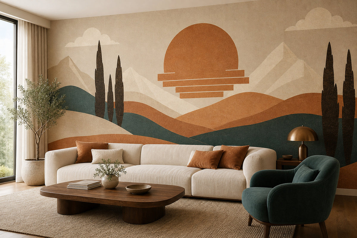 Copper Art Wallpaper Mural product view