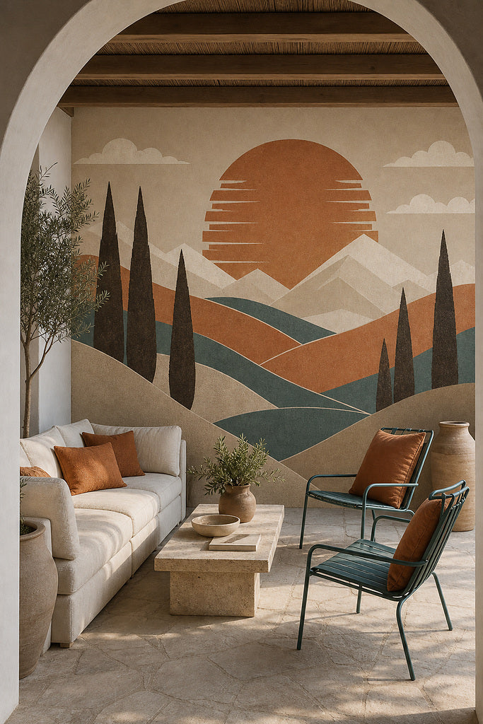 Copper Art Wallpaper Mural product view