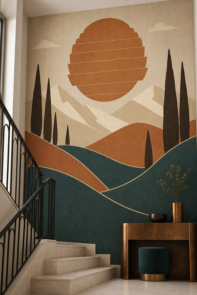 Copper Art Wallpaper Mural product view