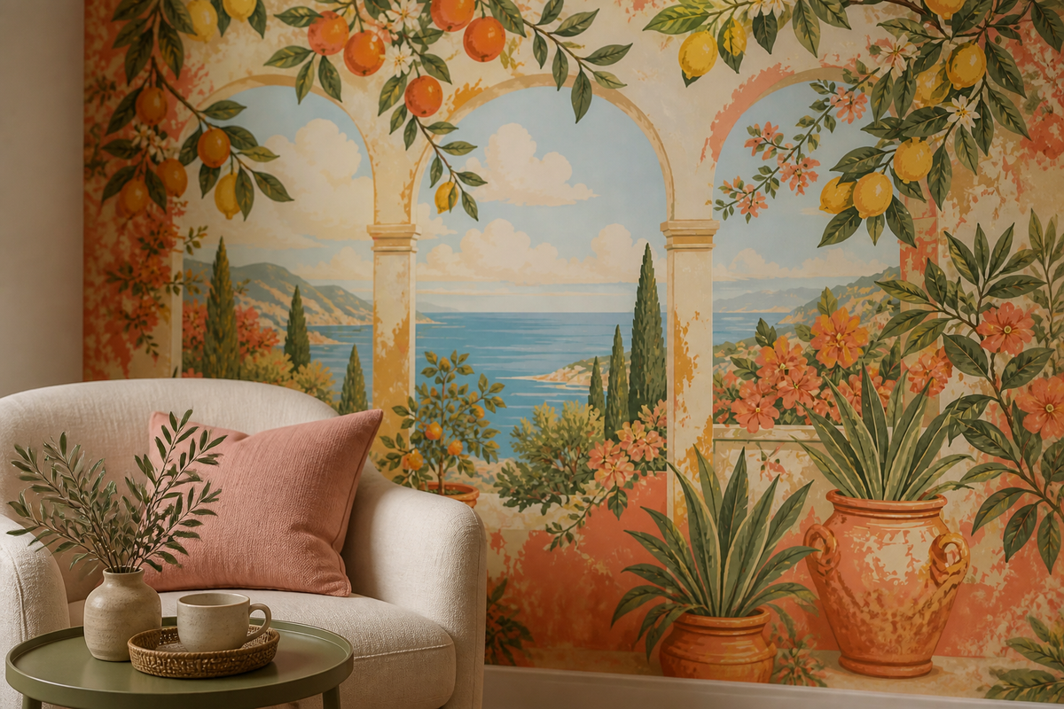 Coral Design Wallpaper Mural product view