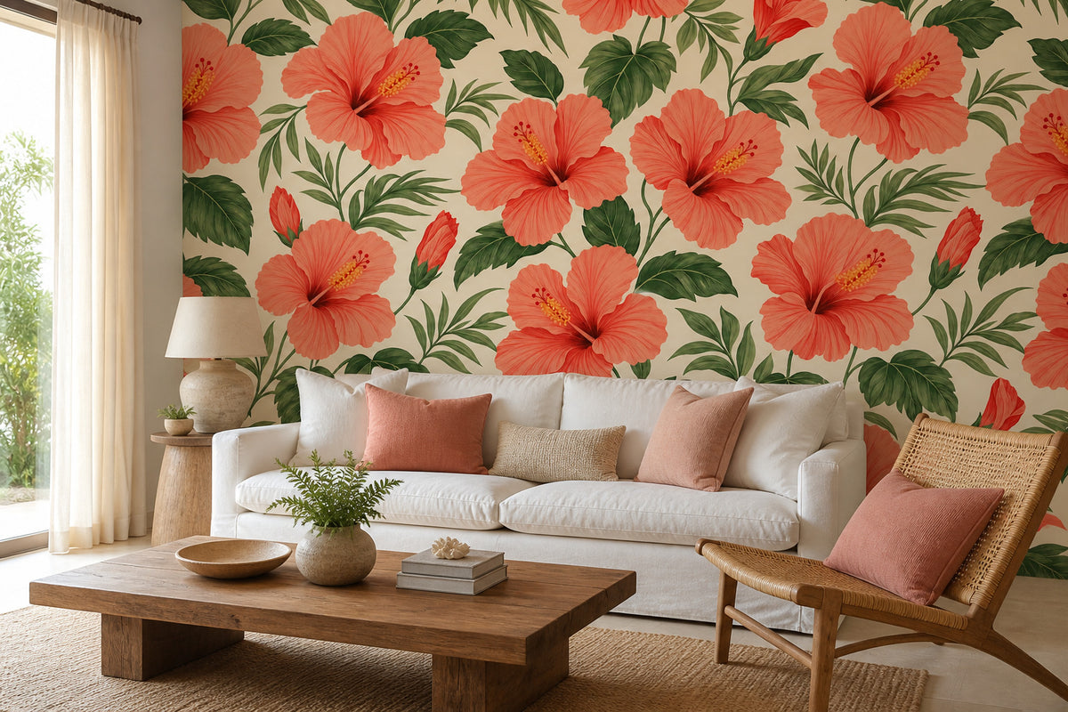 Coral Design Wallpaper Mural product view