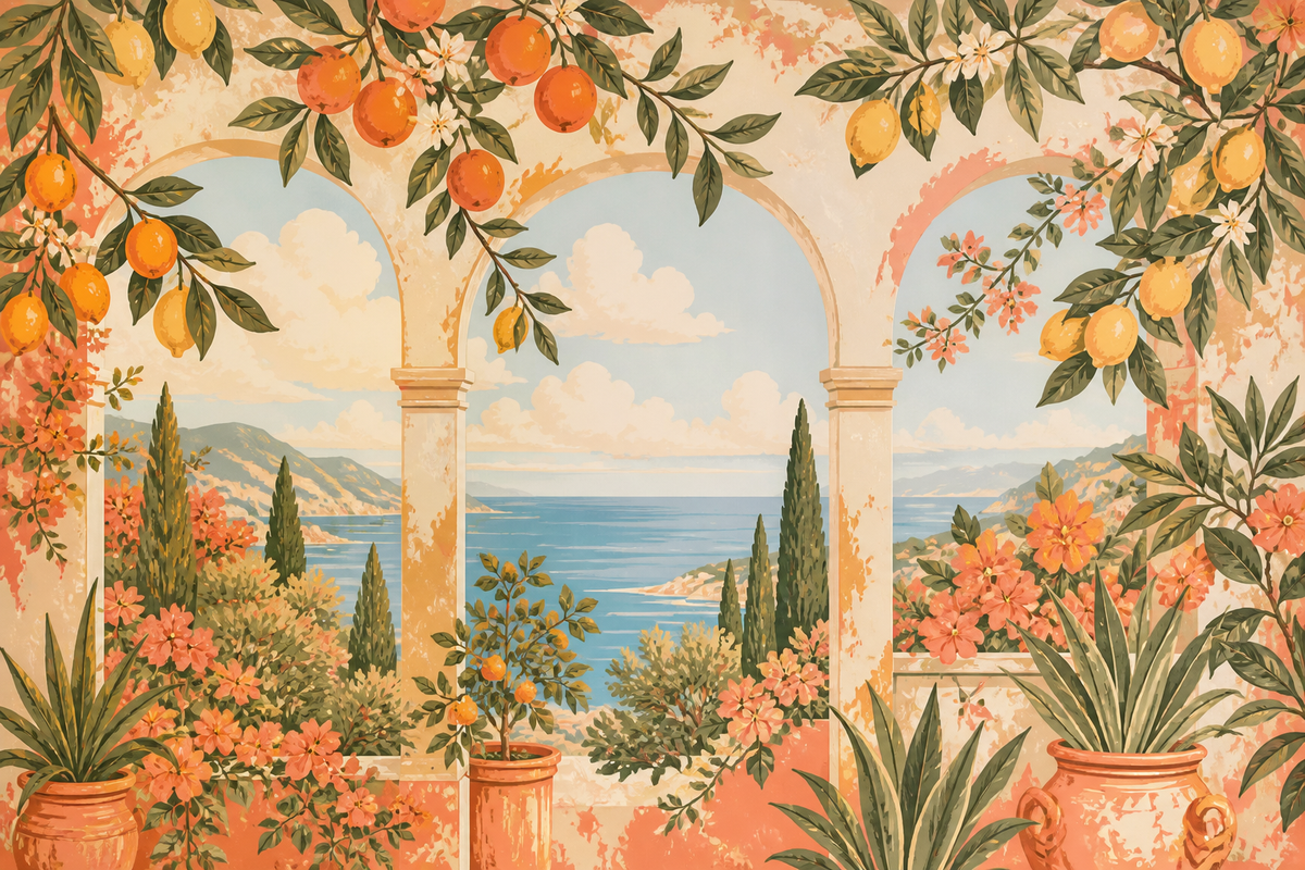 Coral Design Wallpaper Mural product view