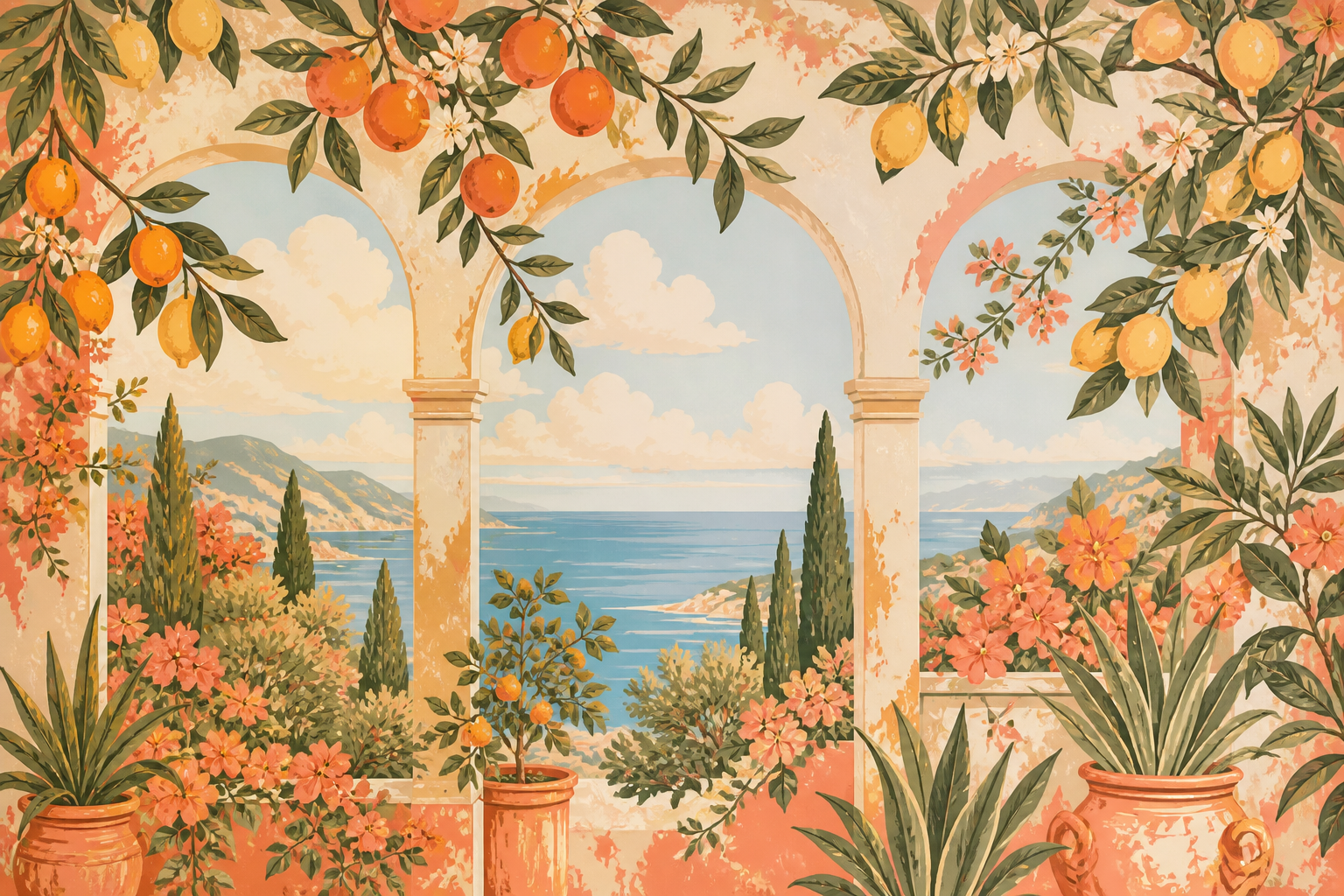 Coral Design Wallpaper Mural