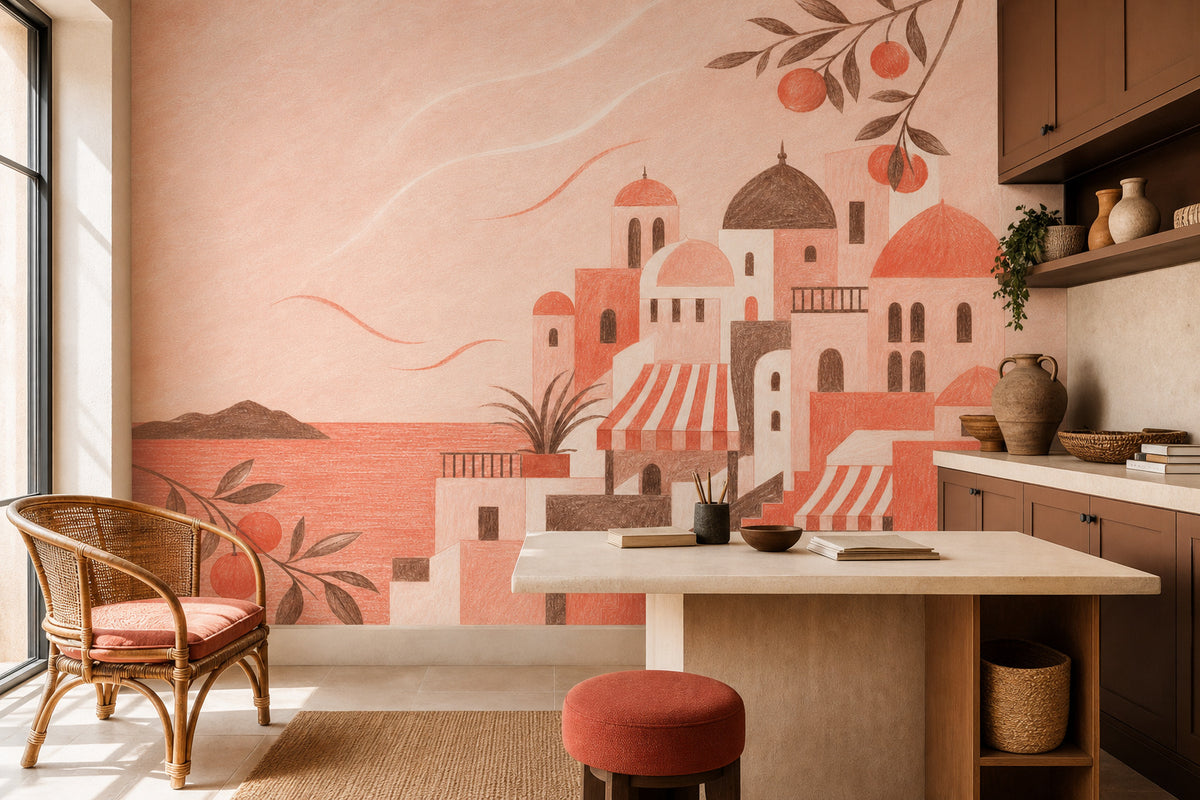 Coral Design Wallpaper Mural product view