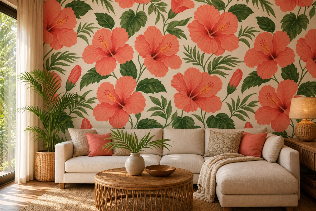 Coral Design Wallpaper Mural product view