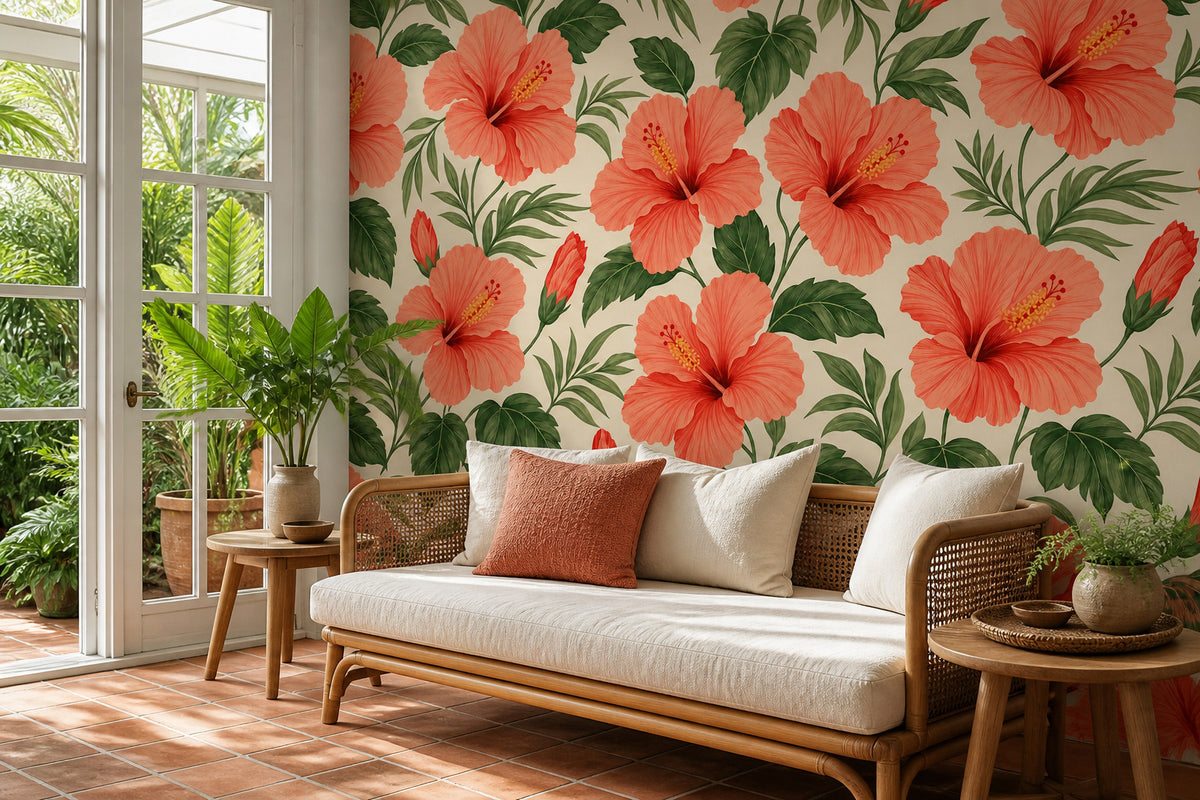 Coral Design Wallpaper Mural product view