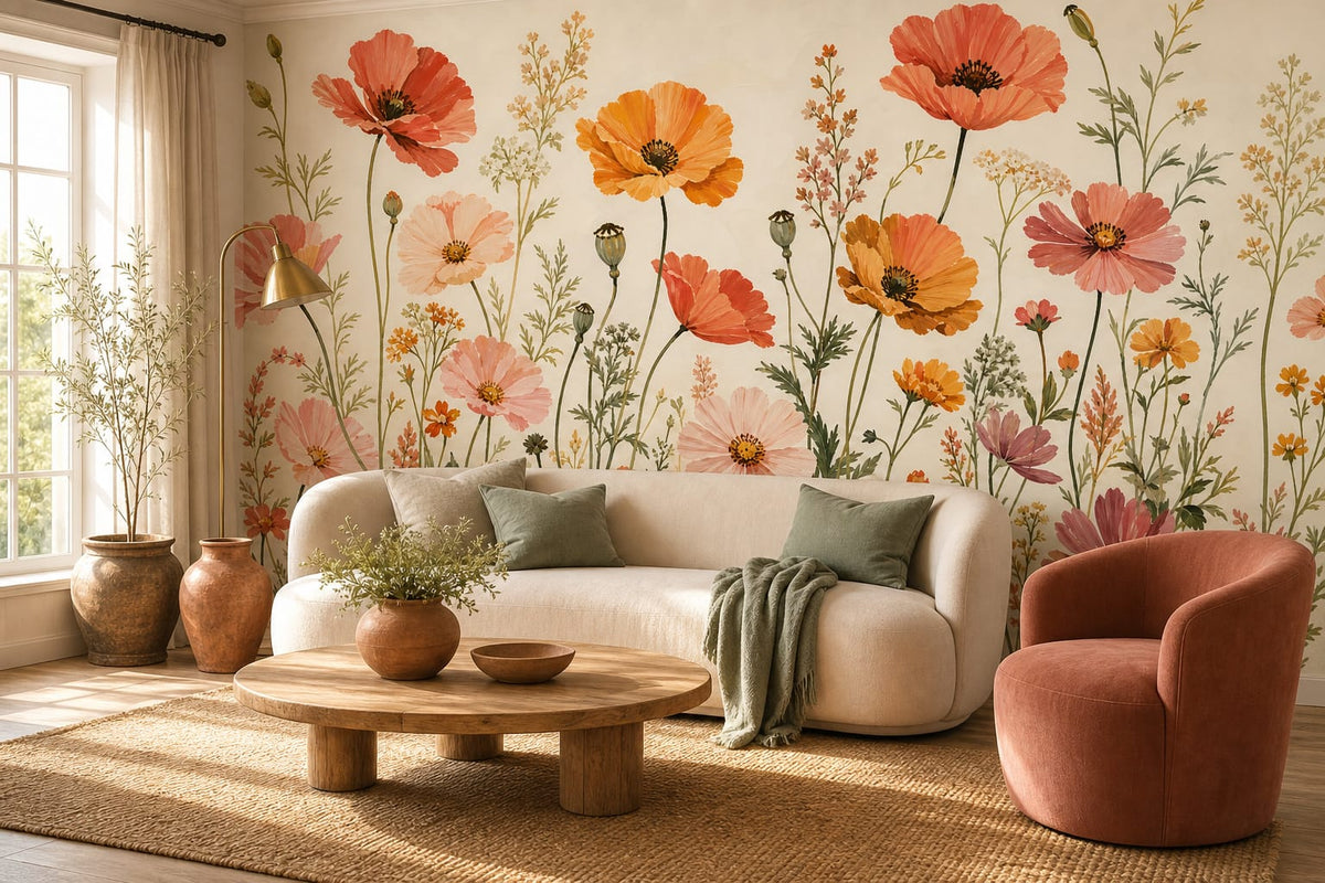 Coral Design Wallpaper Mural product view