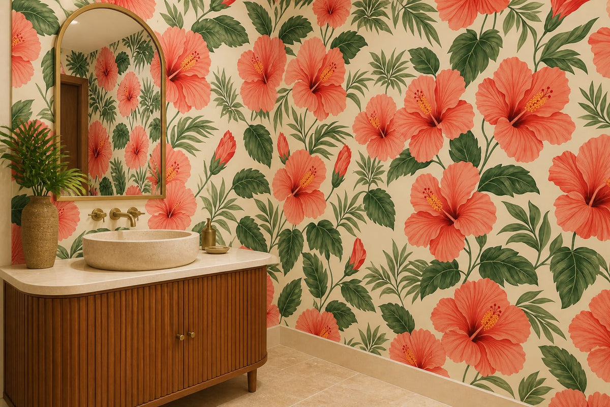 Coral Design Wallpaper Mural product view