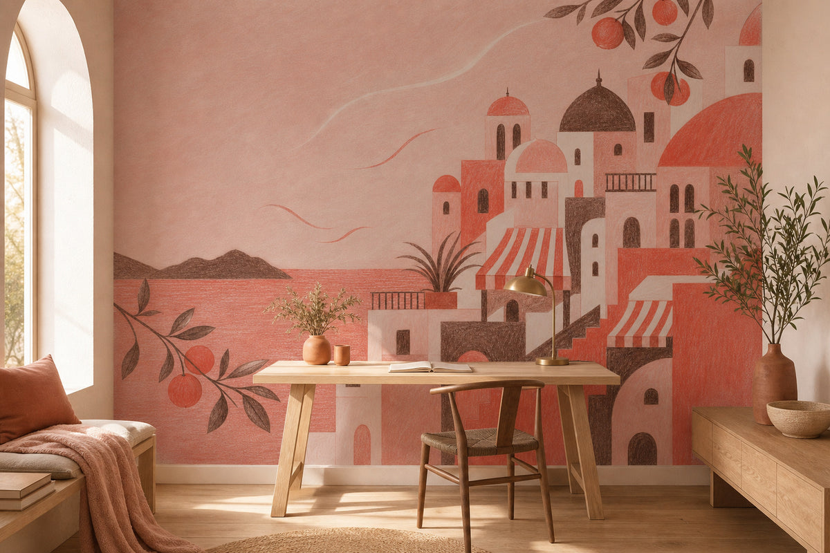 Coral Design Wallpaper Mural product view