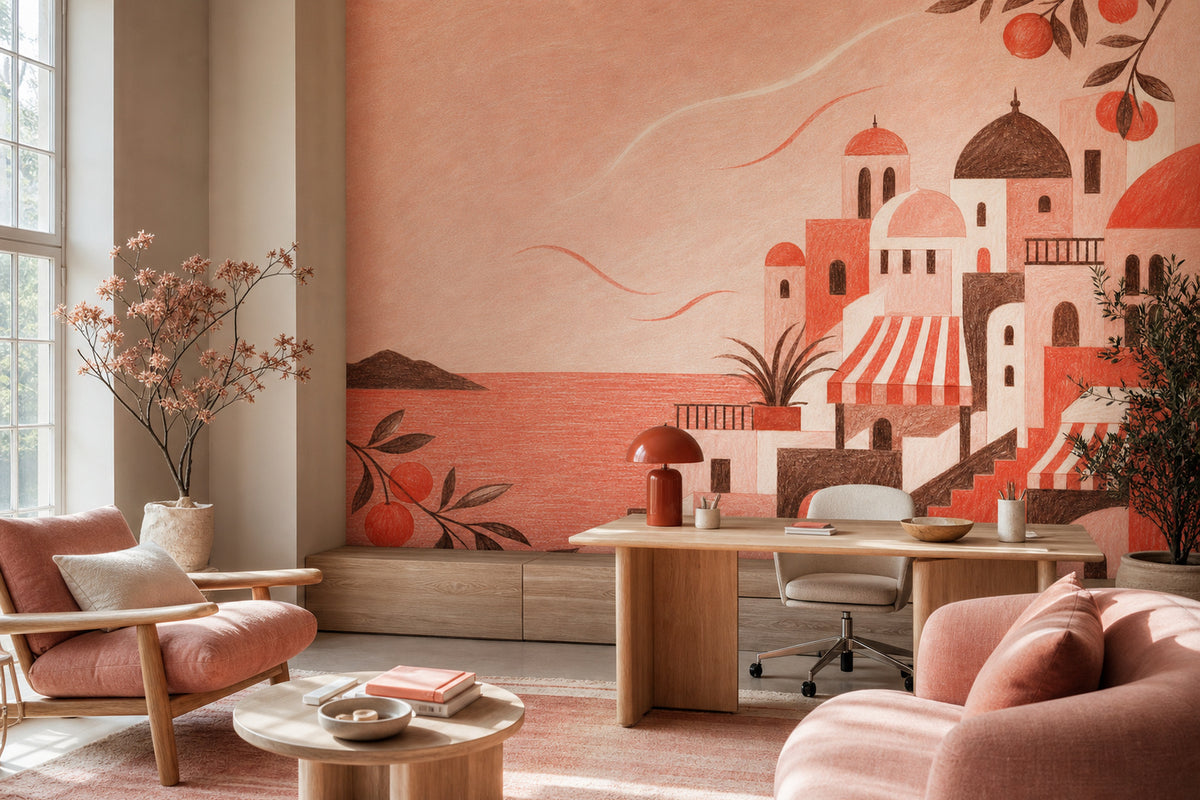 Coral Design Wallpaper Mural product view