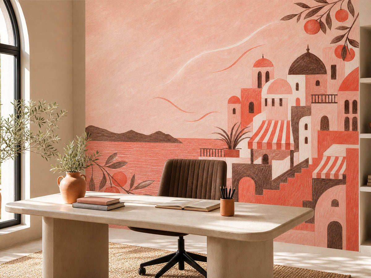 Coral Design Wallpaper Mural product view