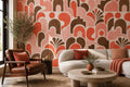 Coral Tile Wallpaper Mural