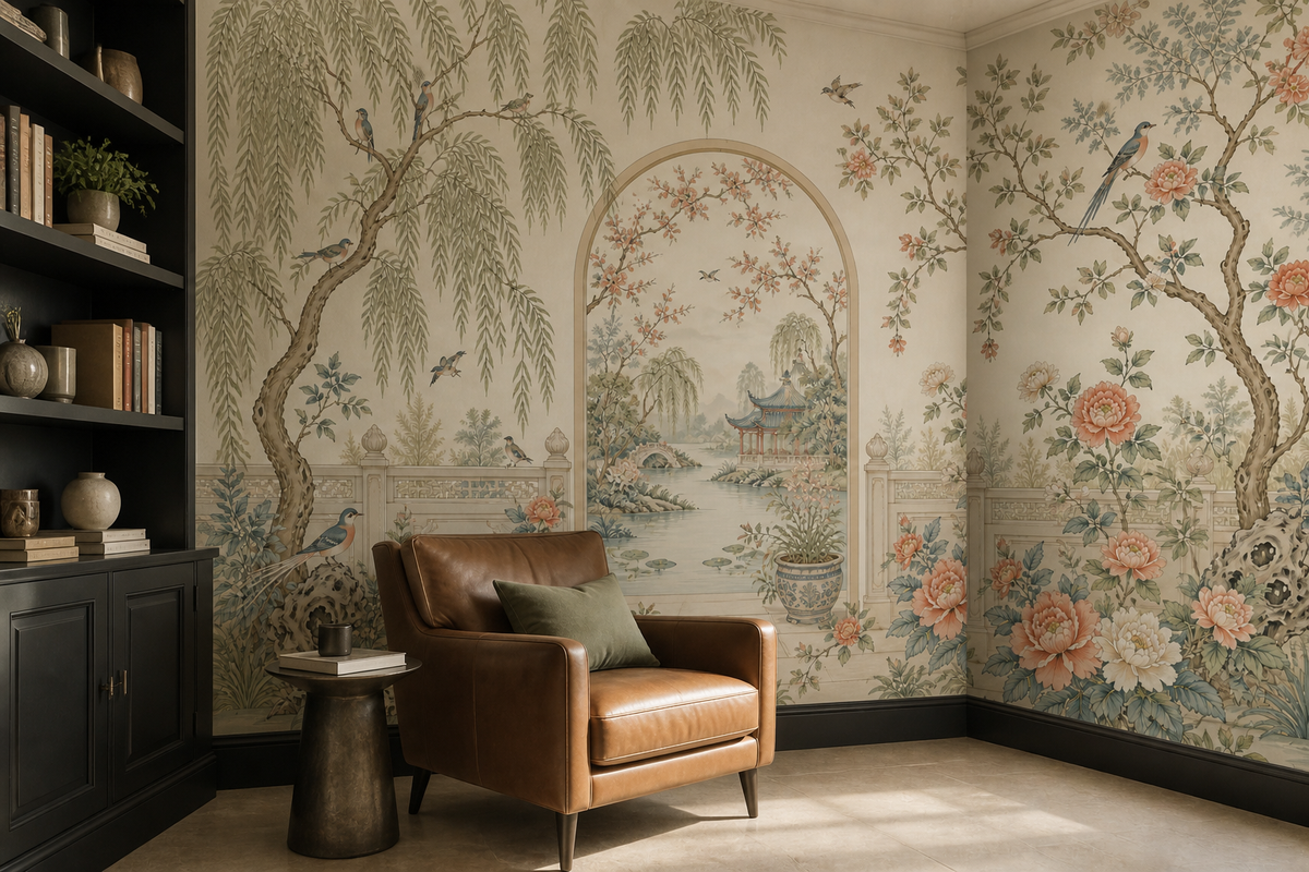 Cream Design Wallpaper Mural product view