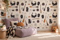 Cream Icons Halloween Wallpaper Mural