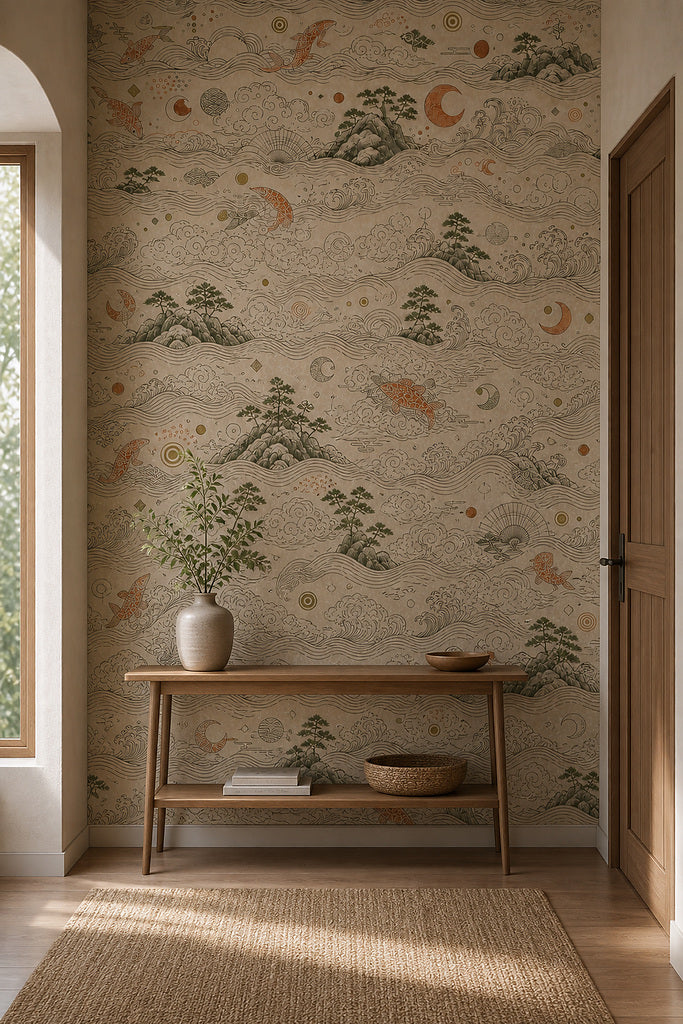 Cream Design Wallpaper Mural product view