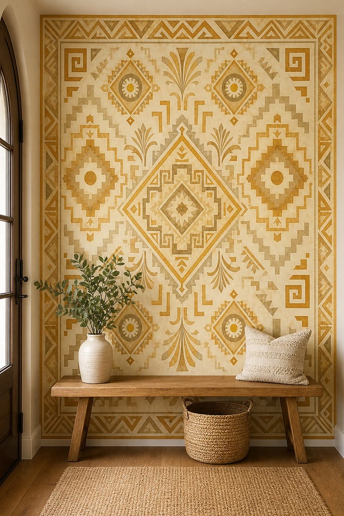 Cream Design Wallpaper Mural product view