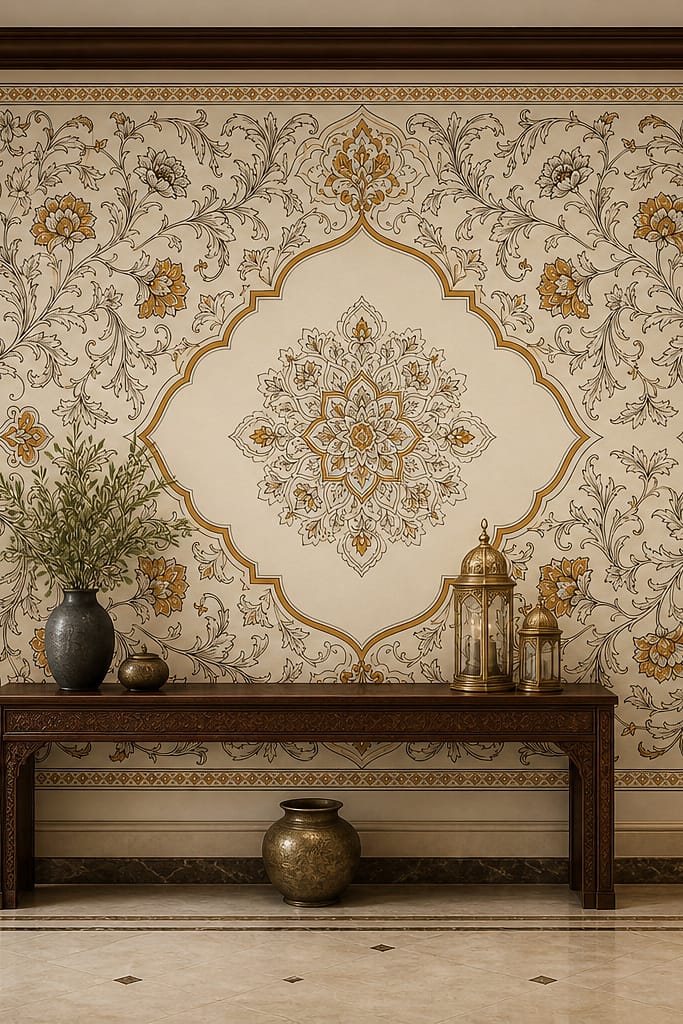 Cream Design Wallpaper Mural product view