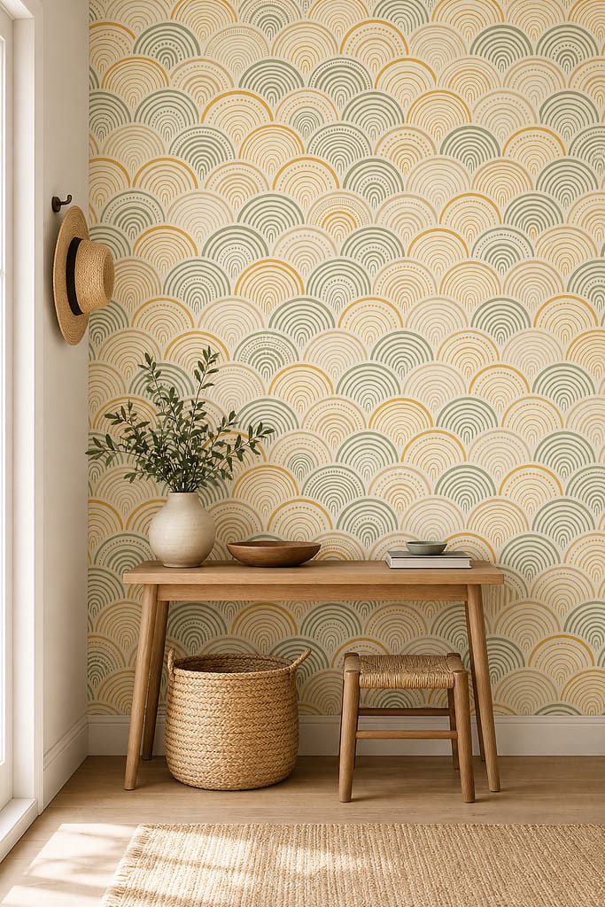 Cream Design Wallpaper Mural product view