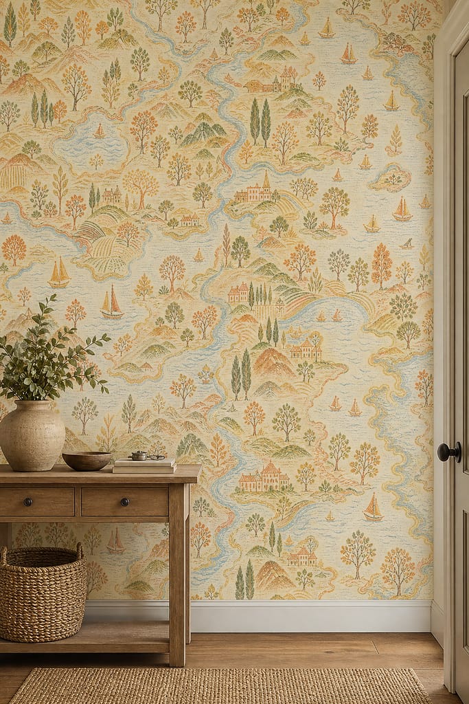 Cream Design Wallpaper Mural product view