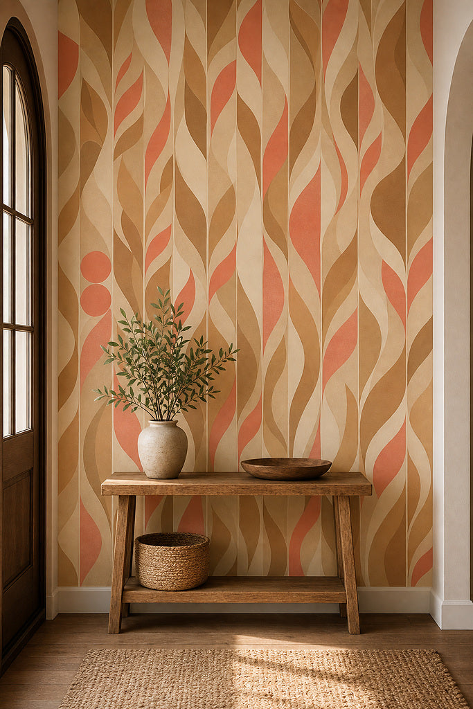 Cream Design Wallpaper Mural product view