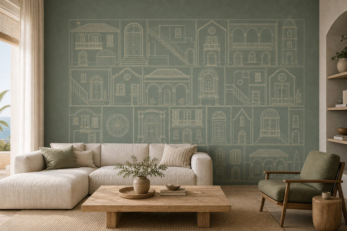 Cream Design Wallpaper Mural product view