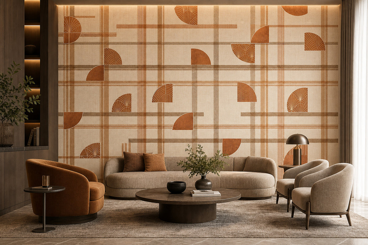 Cream Design Wallpaper Mural product view