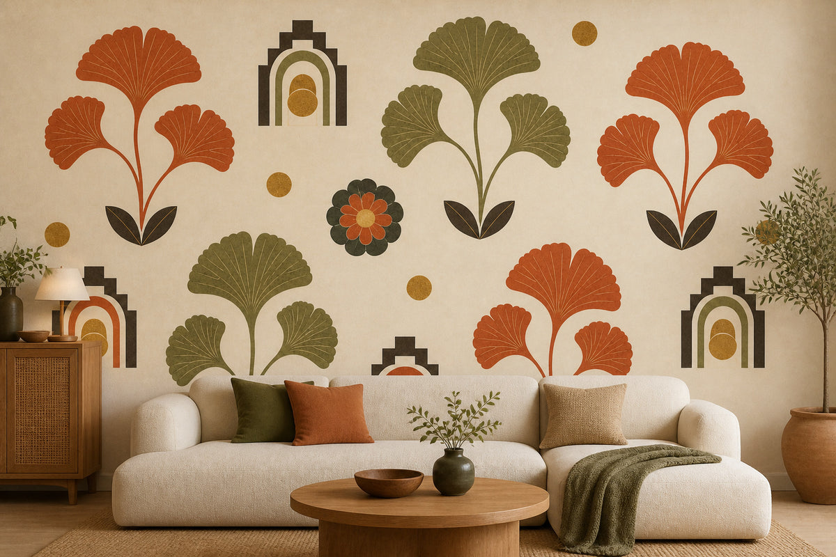 Cream Design Wallpaper Mural product view